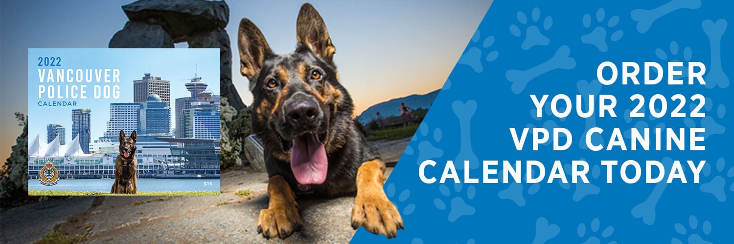 2022 Vancouver Police dog calendars on sale Vancouver Police Department